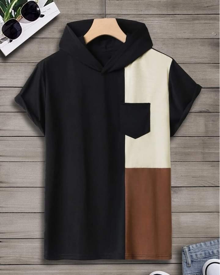 HOODIE STYLE T SHIRT WITH POCKET