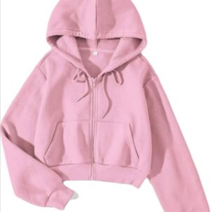 Womens short zipper hoodies