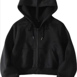 Womens short zipper hoodies