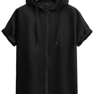 Mens Dip Hooded Zipper T-shirt