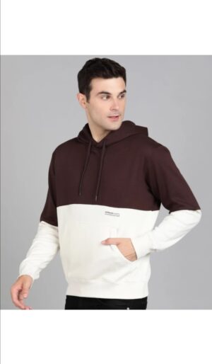 "Men's Winter Two-Color Hoodie – Stylish and warm, featuring a unique dual-tone design. Available now for just Rs. 1499."